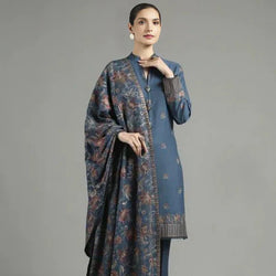 KARANDI 3PC EMBROIDERED DRESS EMBROIDERED SHAWL D 564