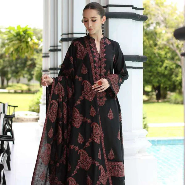 KARANDI 3PC EMBROIDERED DRESS EMBROIDERED SHAWL A 1049